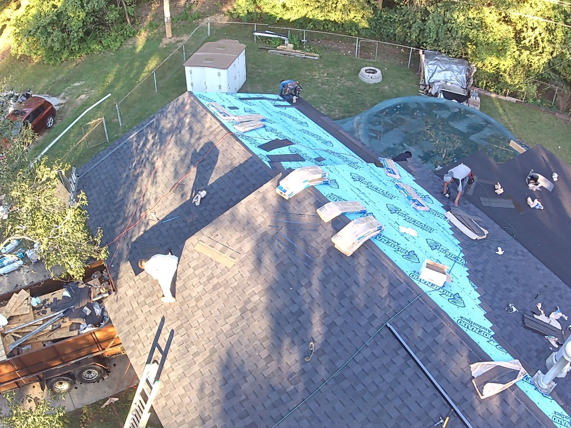 Moire Black Shingle Installation in Grandview Missouri image